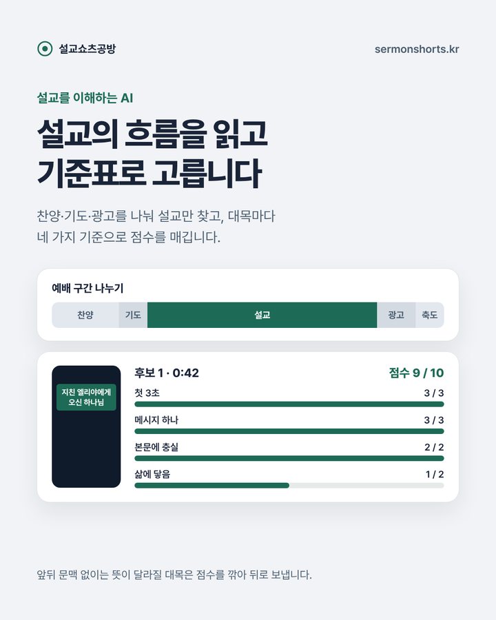 설교를 이해하는 AI